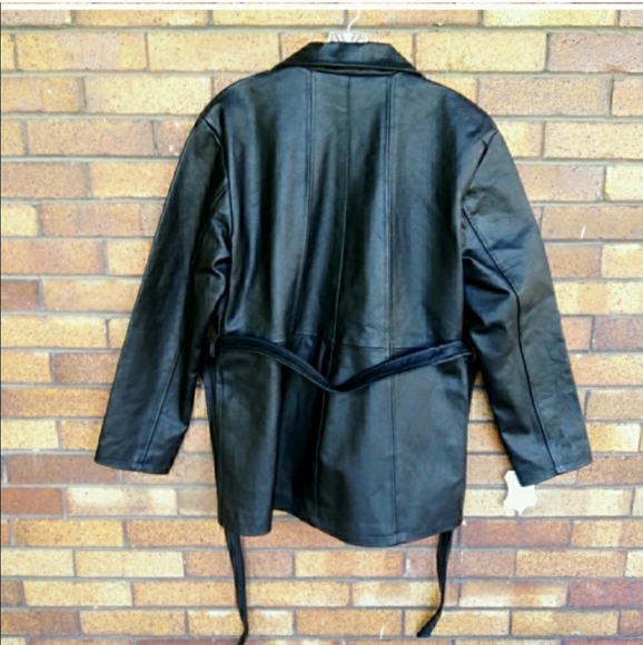 Rocky Mountain Hides Leather Coat Black Size Large - Picture 2 of 8